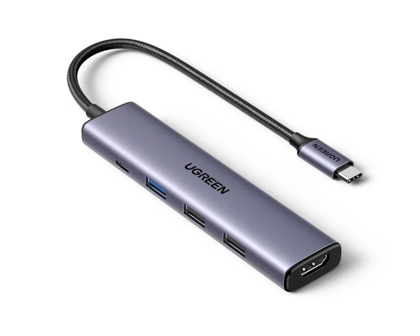 Хаб Ugreen 5 в 1 / USB + TypeC + HDMI