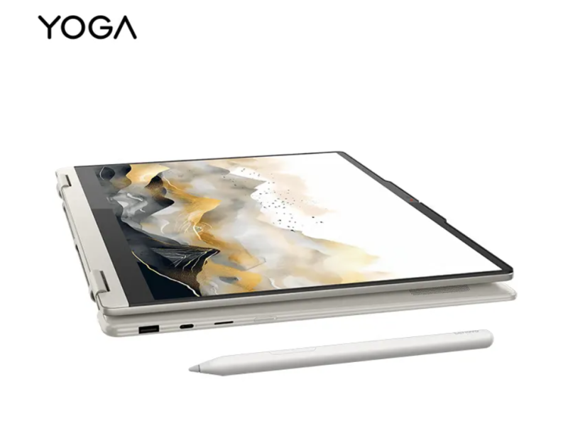 Ноутбук Lenovo Yoga 14 AI 2025 / Ultra 7 258V / 32 ГБ / 1 ТБ / OLED / Touch Screen / 360° / Золотой